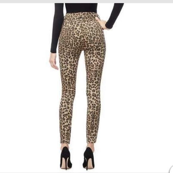 Good American Good Waist Leopard Print Skinny Jeans Ankle - Picture 2 of 10